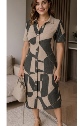 171189 - Vestido Ramany Estampa Geométrica